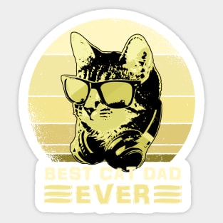 Best Cat Dad Ever Bling Sticker